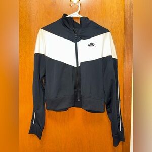 Nike Black and Cream Zip-Up Jacket
